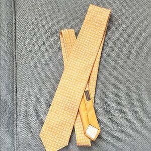 Hermes Yellow Geometric Tie